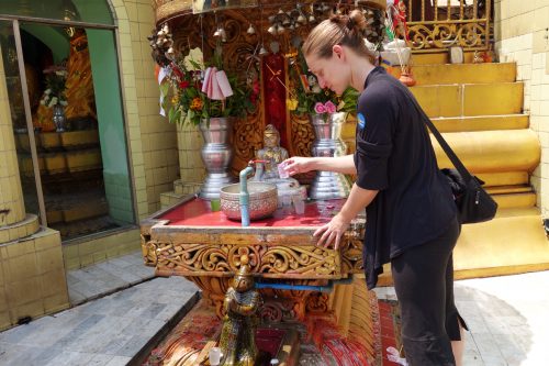 Yangon, Myanmar is home to both the Sule and Shwedagon Pagoda complexes.