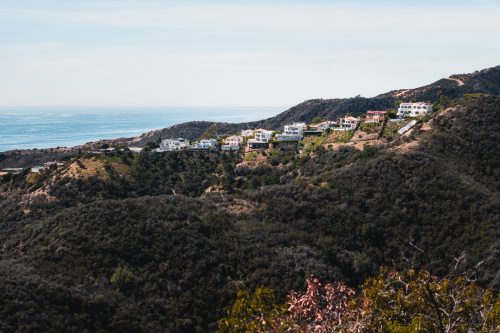 Views from Temescal Canyon Trail in Topanga State Park in Los Angeles, California.